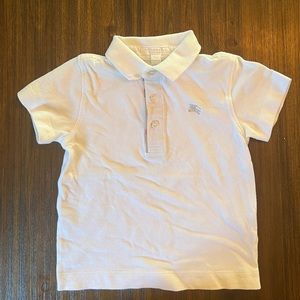 BOY TODDLER BURBERRY POLO SHIRT WHITE FASHION FALL 4Y